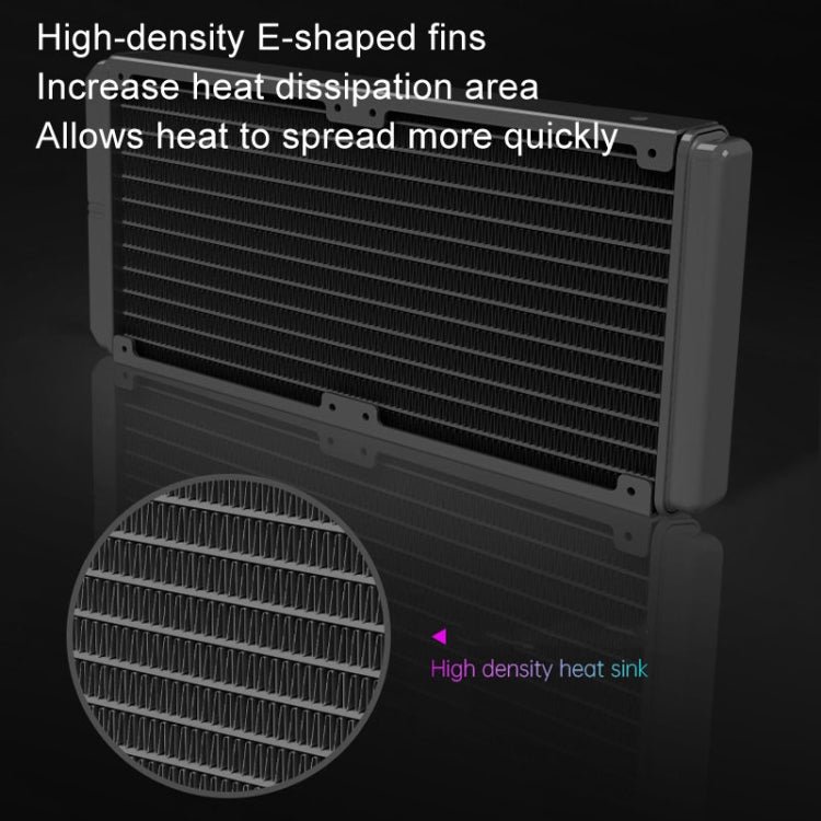 COOLMOON CM-YM-240T Digital ARGB Lens Edition Integrated Water Cooling CPU Cooler Temperature Display CPU Fan(Black) - free shipping - PMC Jewellery - Order now!