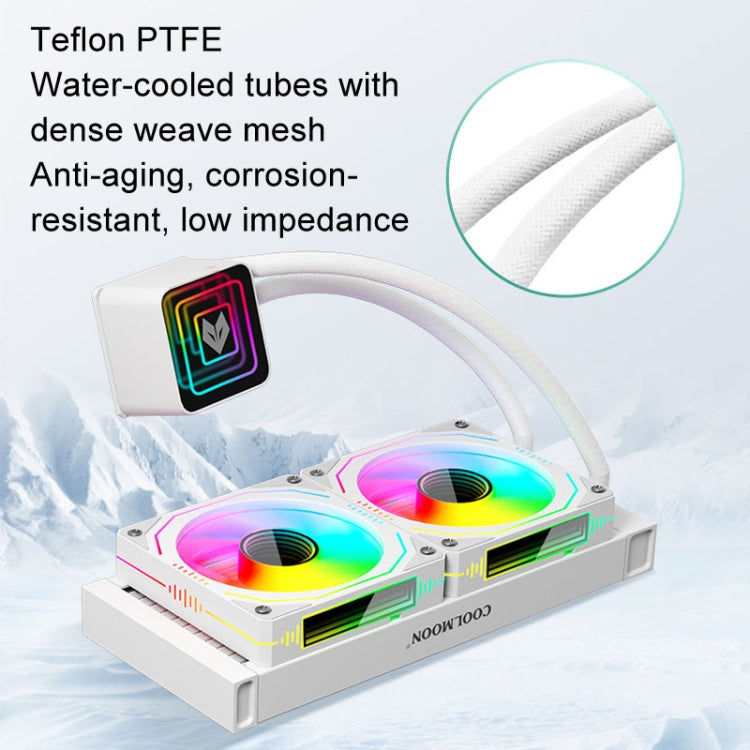 COOLMOON Glacier 240 Water Cooling Radiator Desktop ARGB Multi-Platform Integrated Lens CPU Water Cooling Fan, Color: Black - free shipping - PMC Jewellery - Order now!