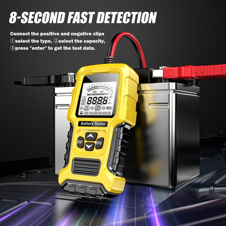 FOXSUR 12V/24V Automotive Lead-acid Battery Internal Resistance Rapid Analyzer(Yellow) - Electronic Test by FOXSUR | Online Shopping South Africa | PMC TechLife | Buy Now Pay Later Mobicred