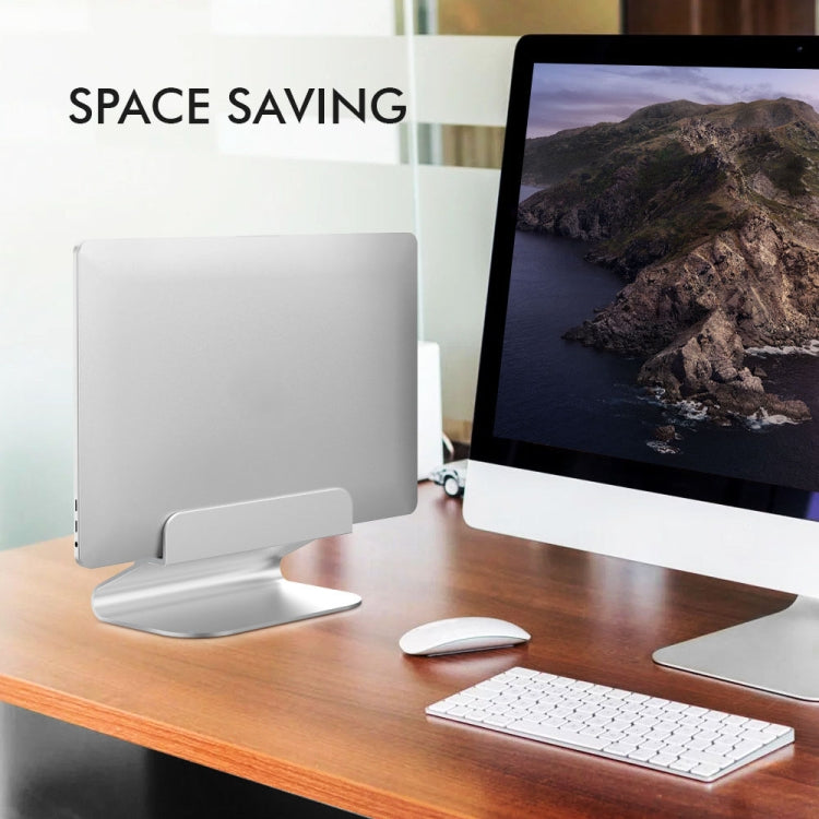 AhaStyle ST07 Laptop Stand Tablet Vertical Aluminum Desktop Storage Base(Silver) - free shipping - PMC Jewellery - Order now!