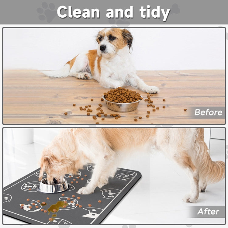 Pet Floor Mat Anti-Tear And Bite Absorbent Feeding Mat Sleeping Anti-Slip Dog Nest Pad, Style: Cats Paradise Deep Gray(50x70cm) - Pads by PMC TechLife | Online Shopping South Africa | PMC TechLife | Buy Now Pay Later Mobicred