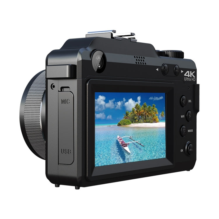 3-Inch Display Digital Camera Dual Front And Rear Cameras 48MP, 18x Digital Zoom 4K HD Camcorder(Black) - Video Cameras by PMC TechLife | Online Shopping South Africa | PMC TechLife | Buy Now Pay Later Mobicred
