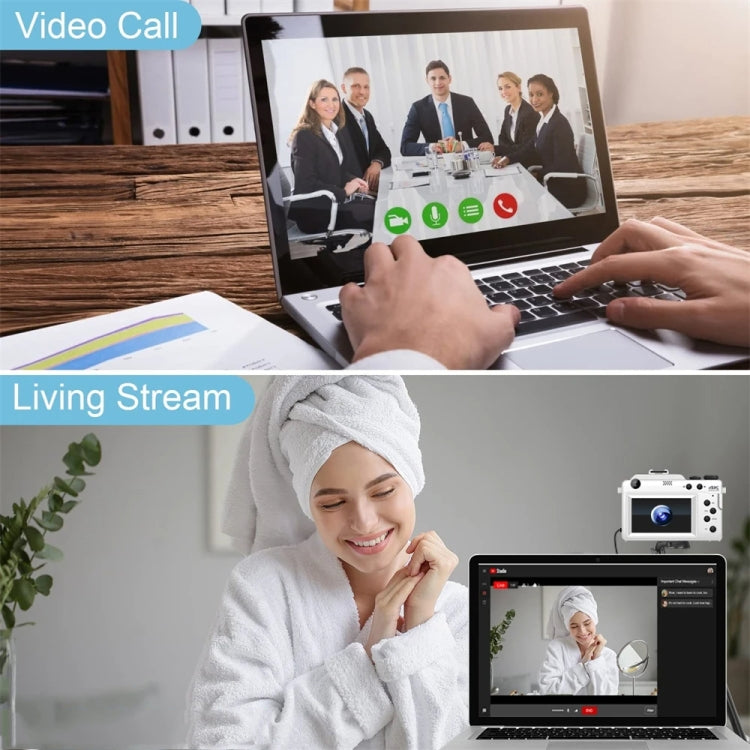 3-Inch Display Digital Camera Dual Front And Rear Cameras 48MP, 18x Digital Zoom 4K HD Camcorder(Black) - Video Cameras by PMC TechLife | Online Shopping South Africa | PMC TechLife | Buy Now Pay Later Mobicred