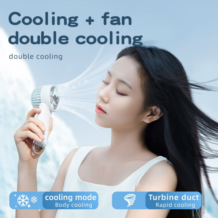 Outdoor Handheld Ice Air Conditioning Fan Astronaut Night Light Semiconductor Cooling Fan(Light Blue) - Electric Fans by PMC TechLife | Online Shopping South Africa | PMC TechLife | Buy Now Pay Later Mobicred