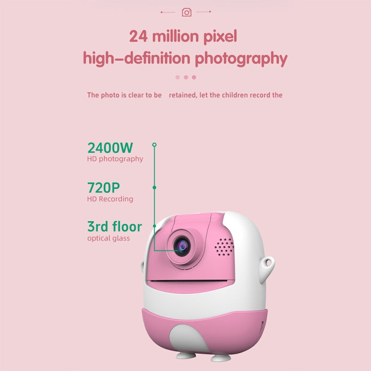 A19B 2.0-Inch 720P HD Reversible Camera Cartoon Children Mini Digital Printing Camera(Pink) - Children Cameras by PMC TechLife | Online Shopping South Africa | PMC TechLife | Buy Now Pay Later Mobicred