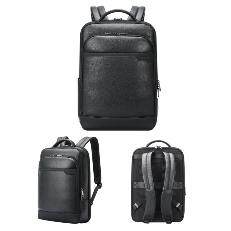 Bopai 61-122391 Large-capacity First-layer Cowhide Business Laptop Backpack With USB+Type-C Port(Black) - free shipping - PMC Jewellery - Order now!