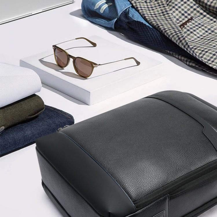 Bopai 61-122391 Large-capacity First-layer Cowhide Business Laptop Backpack With USB+Type-C Port(Black) - free shipping - PMC Jewellery - Order now!