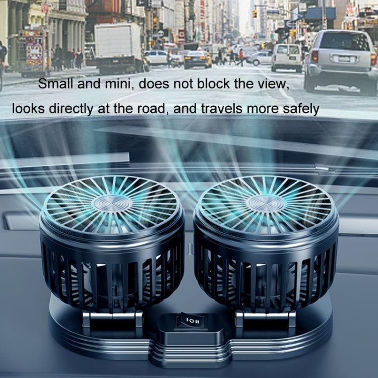 5V USB Port Car Dual-head Fan Circulation Fan(White) - Heating & Fans by PMC TechLife | Online Shopping South Africa | PMC TechLife | Buy Now Pay Later Mobicred