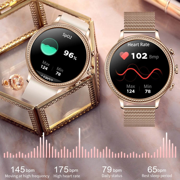 V60 1.39 Inch Health Monitoring Multifunctional Waterproof Bluetooth Call Smart Watch, Color: Gold Steel - Smart Watches by PMC TechLife | Online Shopping South Africa | PMC TechLife | Buy Now Pay Later Mobicred