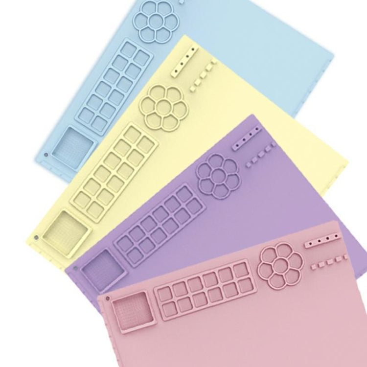 50x40cm Silicone Painting Pad With  Paint Holder Art Mat For Drawing Clay(Sky Blue) - free shipping - PMc TechLife - Order now!