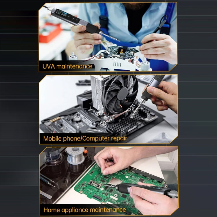 FNIRSI Portable Constant Temperature Soldering Iron Set, Model: HS-02B Standard 3 Head - free shipping - PMc TechLife - Order now!