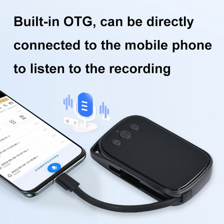 C20 HD Intelligent Noise Reduction Mini Recorder With OTG, Size: 32GB(Black) - Recording Pen by PMC TechLife | Online Shopping South Africa | PMC TechLife | Buy Now Pay Later Mobicred