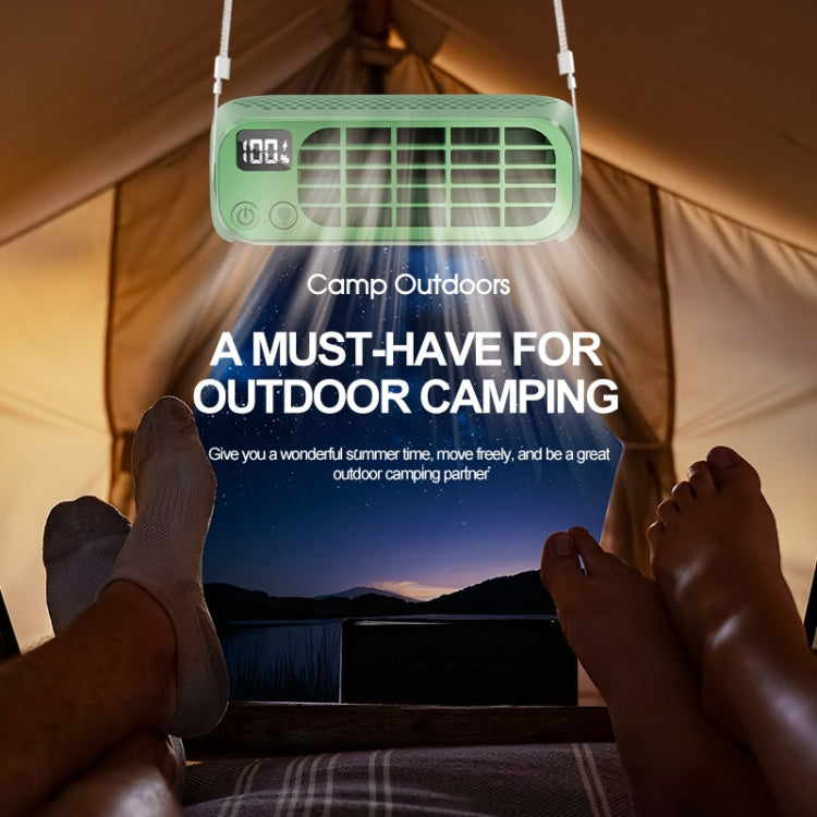 USB Charging Digital Display Portable Bladeless Outdoor Mini Night Light Fan(Pink) - Electric Fans by PMC TechLife | Online Shopping South Africa | PMC TechLife | Buy Now Pay Later Mobicred