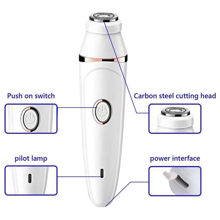7 In 1 Multifunction Women Shaver USB Charging Epilator Eyebrow Trimmer(White) - free shipping - PMC TechLife - Order now!