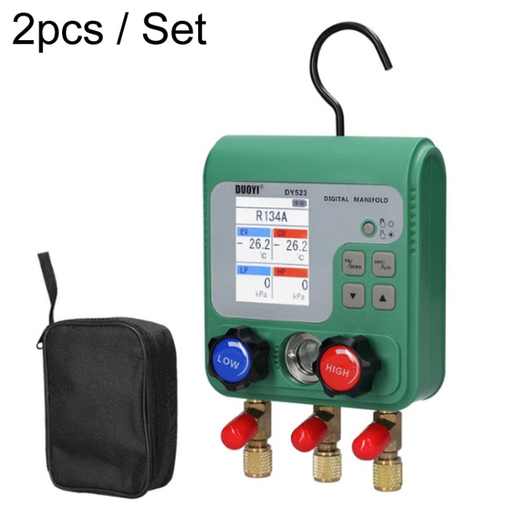 2pcs / Set DUOYI DY523 Automotive Vacuum Pressure Gauge Liquid Charge Fluorine Repair Electronic Refrigerant Meter - free shipping - PMC TechLife - Order now!