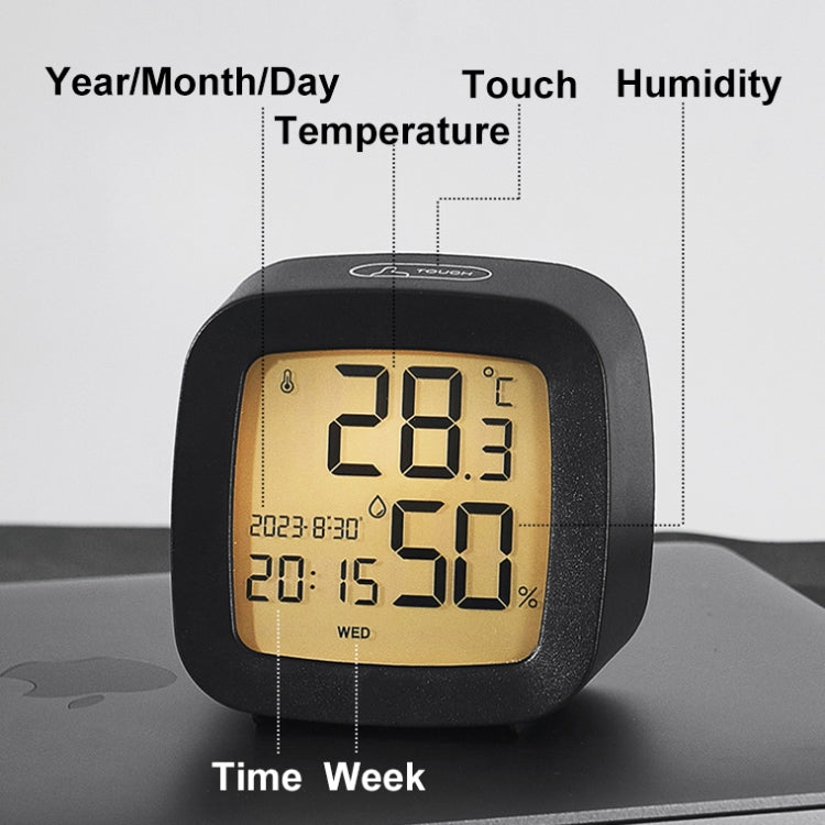 Multifunctional Temperature and Humidity LCD Clock Home Bedside Alarm Clock(2306 Black) - Alarm Clocks by PMc TechLife | Online Shopping South Africa | PMc TechLife | Buy Now Pay Later Mobicred
