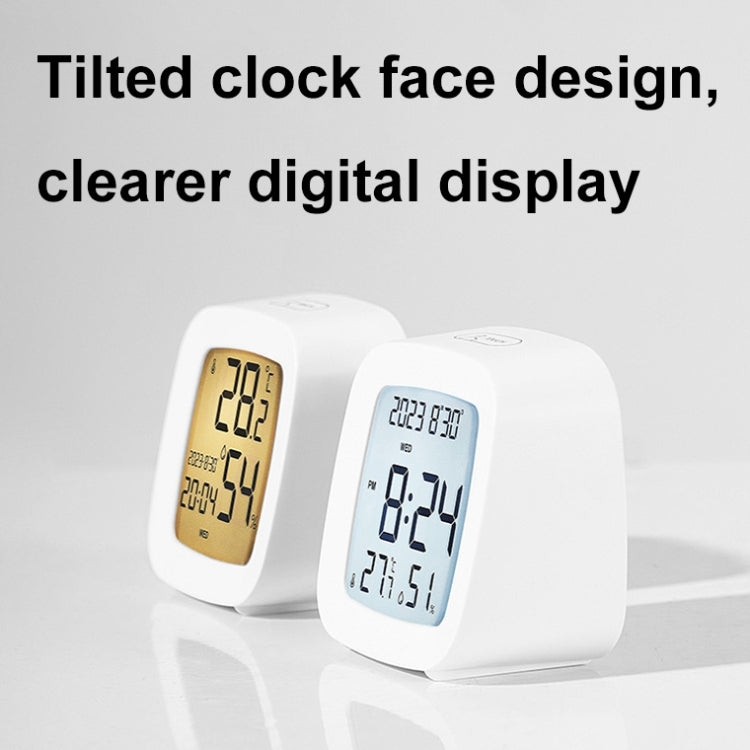 Multifunctional Temperature and Humidity LCD Clock Home Bedside Alarm Clock(2205 White) - Alarm Clocks by PMc TechLife | Online Shopping South Africa | PMc TechLife | Buy Now Pay Later Mobicred