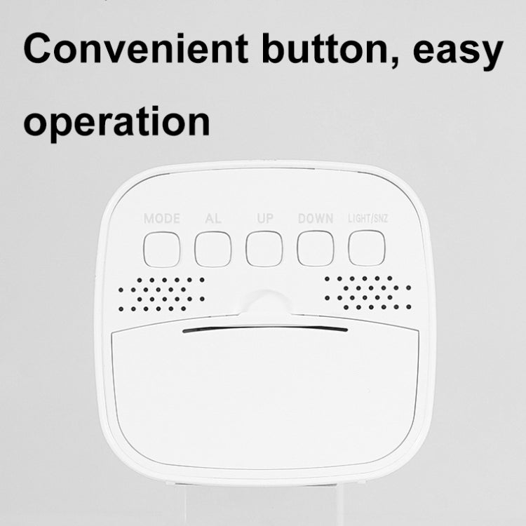 Multifunctional Temperature and Humidity LCD Clock Home Bedside Alarm Clock(2306 White) - Alarm Clocks by PMc TechLife | Online Shopping South Africa | PMc TechLife | Buy Now Pay Later Mobicred