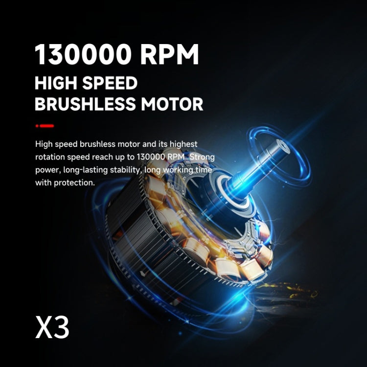 130000R PM52+M/S Brushless Motor Industrial Dust Blowing Turbo Fan(Black) - Car washing supplies by PMC TechLife | Online Shopping South Africa | PMC TechLife | Buy Now Pay Later Mobicred