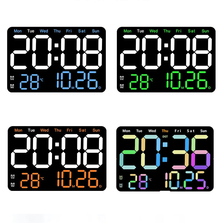 Multifunctional LED Digital Display Electronic Wall Clock Living Room Silent Alarm Clock, Color: Blue - Wall Clock by PMc TechLife | Online Shopping South Africa | PMc TechLife | Buy Now Pay Later Mobicred