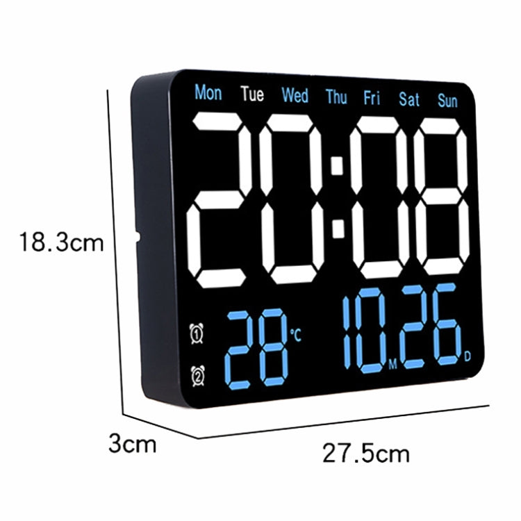 Multifunctional LED Digital Display Electronic Wall Clock Living Room Silent Alarm Clock, Color: Blue - Wall Clock by PMc TechLife | Online Shopping South Africa | PMc TechLife | Buy Now Pay Later Mobicred