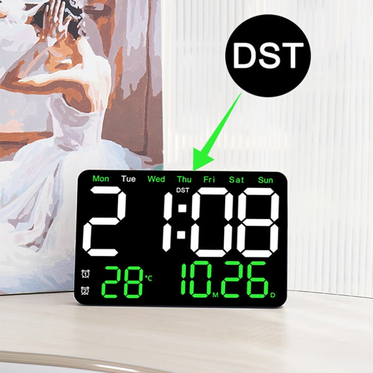 Multifunctional LED Digital Display Electronic Wall Clock Living Room Silent Alarm Clock, Color: Orange - Wall Clock by PMc TechLife | Online Shopping South Africa | PMc TechLife | Buy Now Pay Later Mobicred