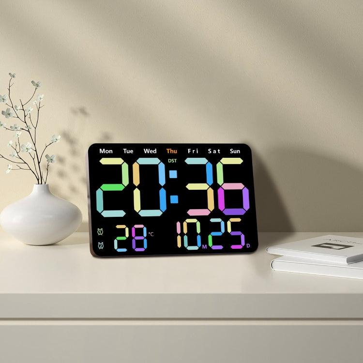 Multifunctional LED Digital Display Electronic Wall Clock Living Room Silent Alarm Clock, Color: Blue - Wall Clock by PMc TechLife | Online Shopping South Africa | PMc TechLife | Buy Now Pay Later Mobicred