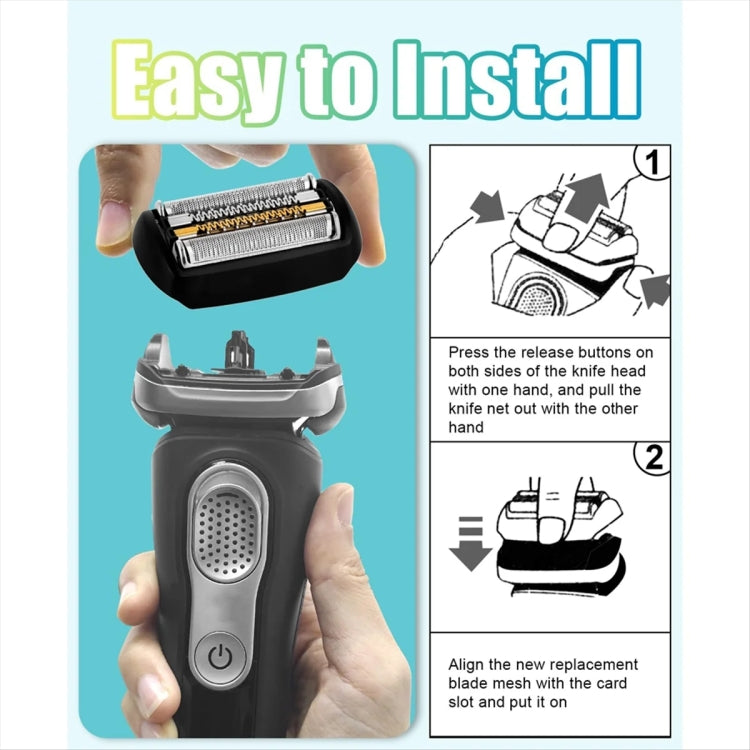 For Braun  Series 9 Electric Shaver Replacement Blade Gold Foil Style 92S Without Text - Accessories by PMC TechLife | Online Shopping South Africa | PMC TechLife | Buy Now Pay Later Mobicred