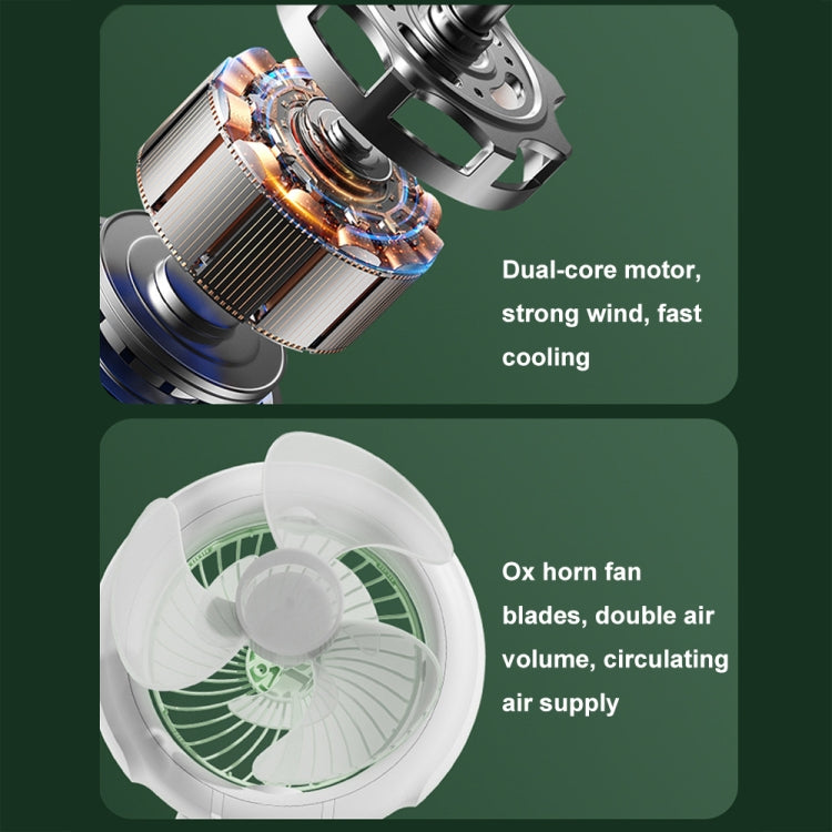 Night Light Desktop Folding Fan Outdoor Camping Hanging Mini Fan, Color: Green Basic - Electric Fans by PMC TechLife | Online Shopping South Africa | PMC TechLife | Buy Now Pay Later Mobicred