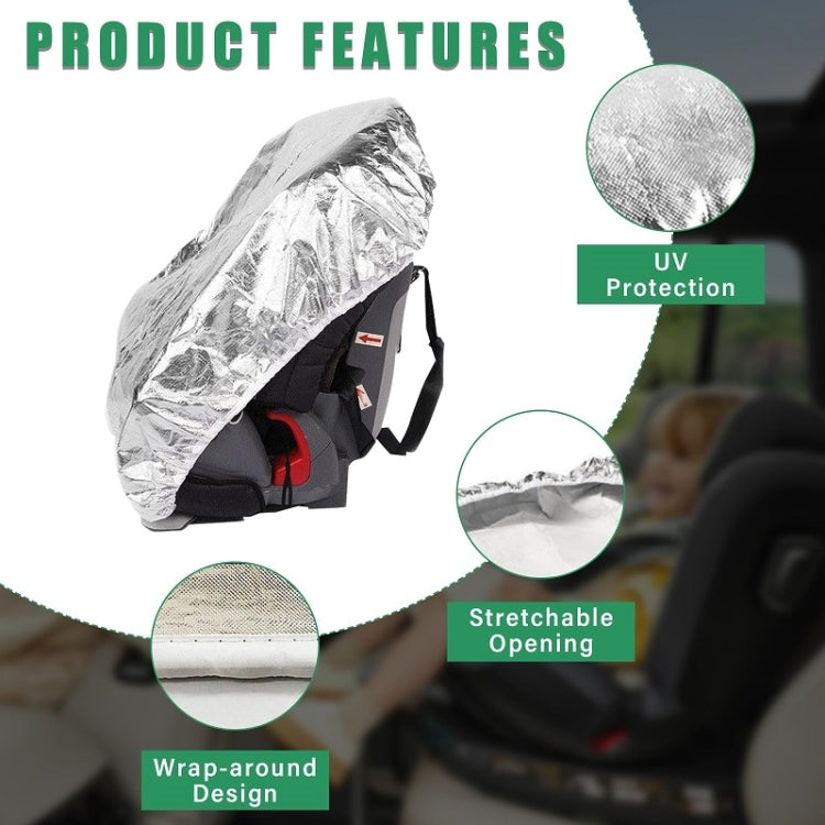 50x90cm Universal Baby Safety Seat Sunshade Dustproof Cover(Silver) - Seat Accessories by PMC TechLife | Online Shopping South Africa | PMC TechLife | Buy Now Pay Later Mobicred