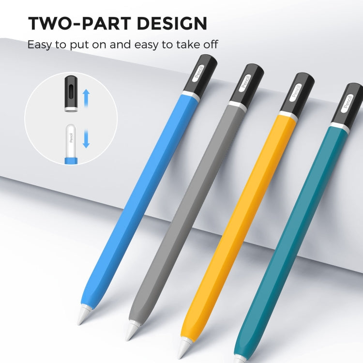 For Apple Pencil 2 AhaStyle JY16-2 Silicone Case Retro Non-slip and Anti-drop Pen Cover(Midnight Blue) - free shipping - PMC Jewellery - Order now!
