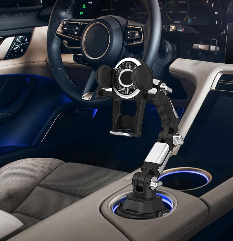 Universal Long Tube 3 Joints Adjustable Car Water Cup Position Cell Phone Holder(S0666A Silver) - Car Holders by PMC TechLife | Online Shopping South Africa | PMC TechLife | Buy Now Pay Later Mobicred