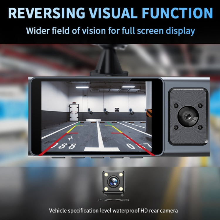 3 Camera Lens 3-inch IPS Screen WiFi Car Dash Cam 1080P Night Vision Dash Camera for Cars 64G - free shipping - PMC TechLife - Order now!