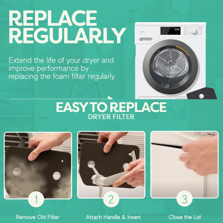 For Miele T1  9164761 Heat Pump Tumble Dryer Filter Replacement - Dryers & Accessories by PMC TechLife | Online Shopping South Africa | PMC TechLife | Buy Now Pay Later Mobicred