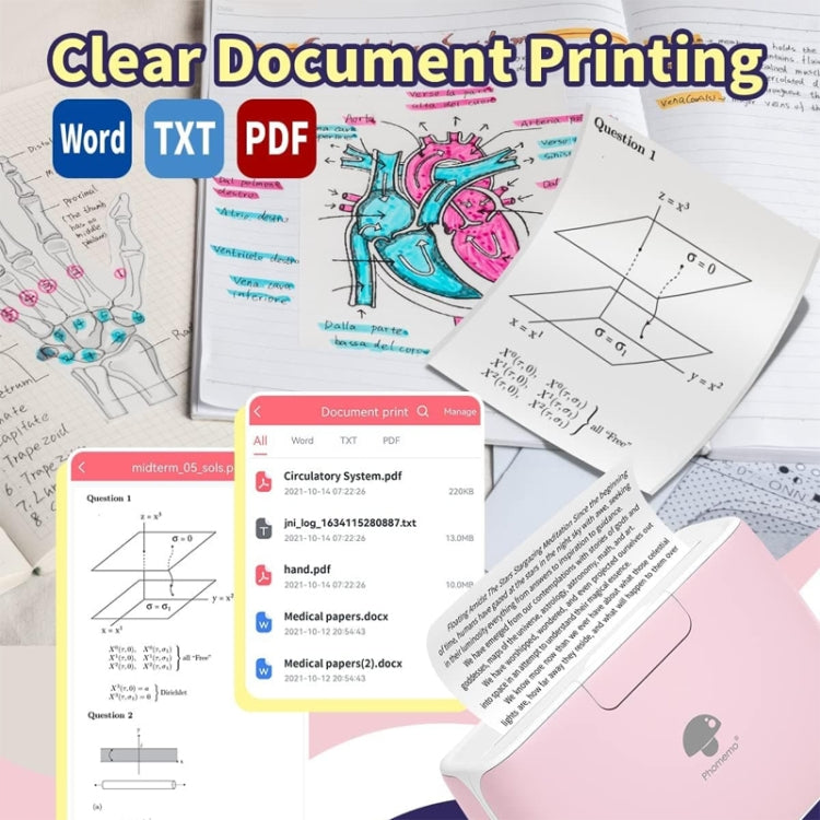Phomemo M04S Thermal Printer Support 4 Inch Printing Width 300dpi Bluetooth Inkless Printer(White) - free shipping - PMC TechLife - Order now!