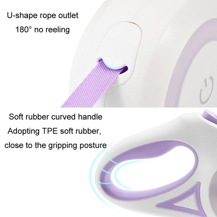 LED Light Luminous Pet Dog Leash Automatic Retractable Dog Walking Leash, Color: 3m Purple - Leashes & Chest Strap by PMC TechLife | Online Shopping South Africa | PMC TechLife | Buy Now Pay Later Mobicred