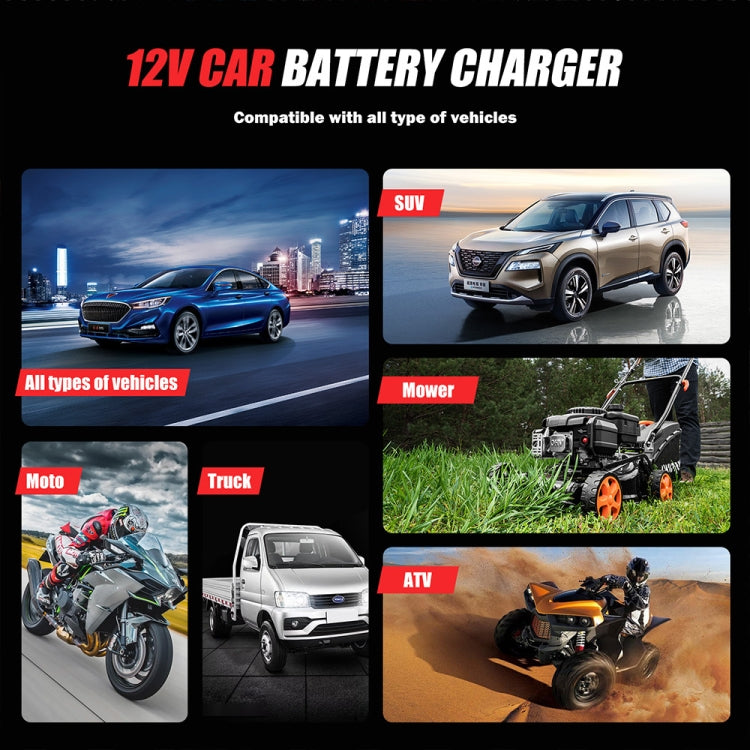 FOXSUR Cars Motorcycles 12V Lithium Cattery Charger With Battery Detection(US Plug) - Battery Charger by FOXSUR | Online Shopping South Africa | PMC TechLife | Buy Now Pay Later Mobicred
