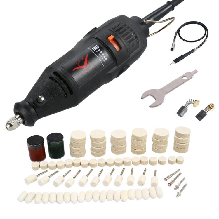 VICOVER Small Adjustable Speed Electrical Grinder Set Jade Carving Pen Polishing Tool EU Plug, Model: 78pcs Parts+Soft Shaft - Abrasive Tools & Accessories by VICOVER | Online Shopping South Africa | PMC TechLife | Buy Now Pay Later Mobicred