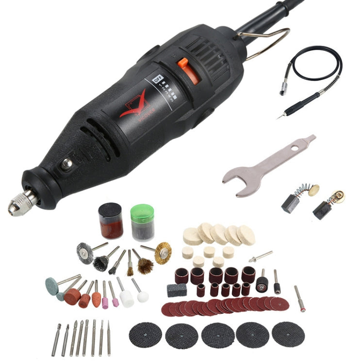 VICOVER Small Adjustable Speed Electrical Grinder Set Jade Carving Pen Polishing Tool EU Plug, Model: 100pcs Parts+Soft Shaft - Abrasive Tools & Accessories by VICOVER | Online Shopping South Africa | PMC TechLife | Buy Now Pay Later Mobicred