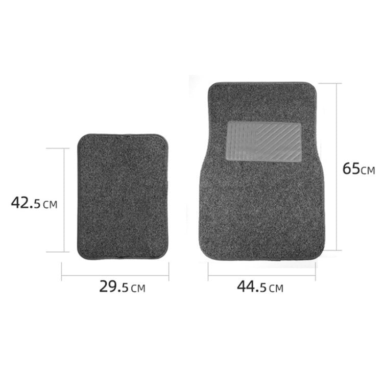 4pcs /Set Universal Car Foot Mats PVC Flocking Pads(Beige) - Floor Mats by PMC TechLife | Online Shopping South Africa | PMC TechLife | Buy Now Pay Later Mobicred
