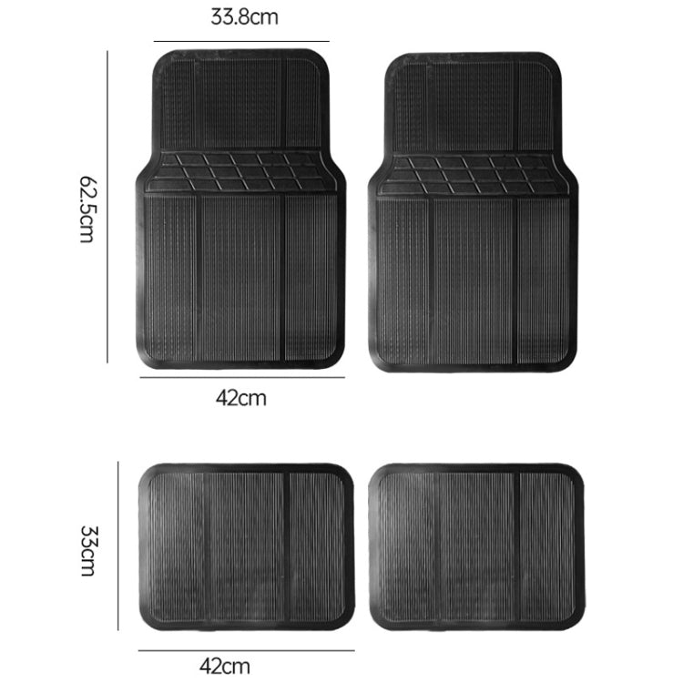 4pcs/Set Car PVC Anti-slip Waterproof Durable Floor Mats(Stripes) - Floor Mats by PMC TechLife | Online Shopping South Africa | PMC TechLife | Buy Now Pay Later Mobicred
