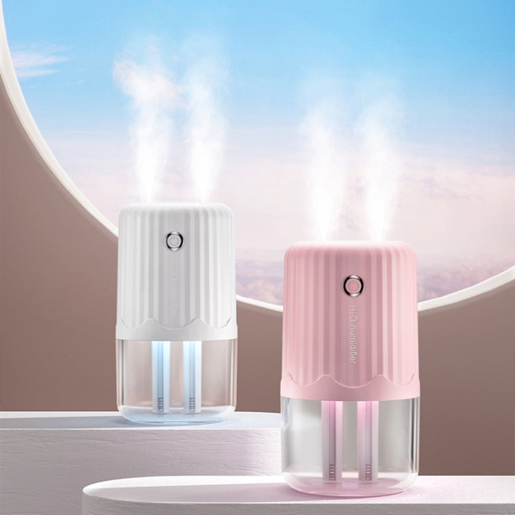 T06 Large-Capacity Atmosphere Night Light Household Dual Spray Air Humidifier, Color: White Plug-in - free shipping - PMC TechLife - Order now!
