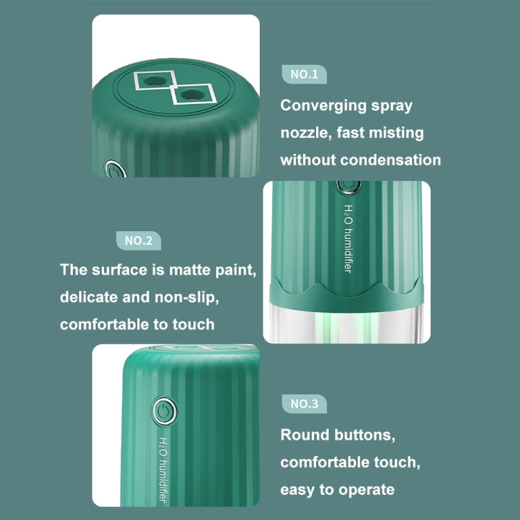 T06 Large-Capacity Atmosphere Night Light Household Dual Spray Air Humidifier, Color: Green Plug-in - free shipping - PMC TechLife - Order now!