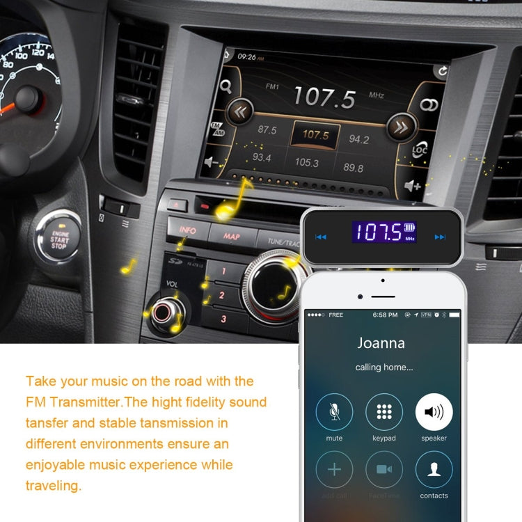 FM-01 3.5mm Music Audio FM Transmitter Mini Wireless Car MP3 Player - free shipping - PMC TechLife - Order now!