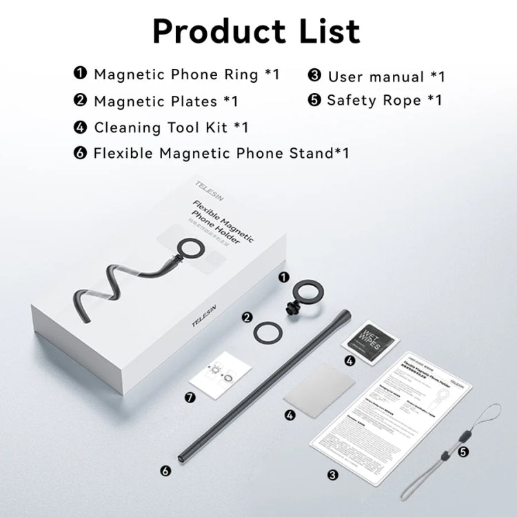 TELESIN P3-FM-01 Flexible Magnetic Fast Disassembly Magsafe Mobile Phone Bracket Sports Camera Entangled Fixed Holder(Blue) - Stand by TELESIN | Online Shopping South Africa | PMC TechLife | Buy Now Pay Later Mobicred