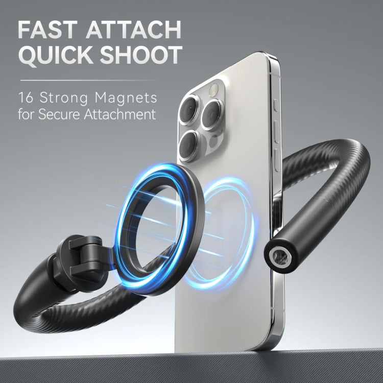 TELESIN P3-FM-01 Flexible Magnetic Fast Disassembly Magsafe Mobile Phone Bracket Sports Camera Entangled Fixed Holder(Blue) - Stand by TELESIN | Online Shopping South Africa | PMC TechLife | Buy Now Pay Later Mobicred