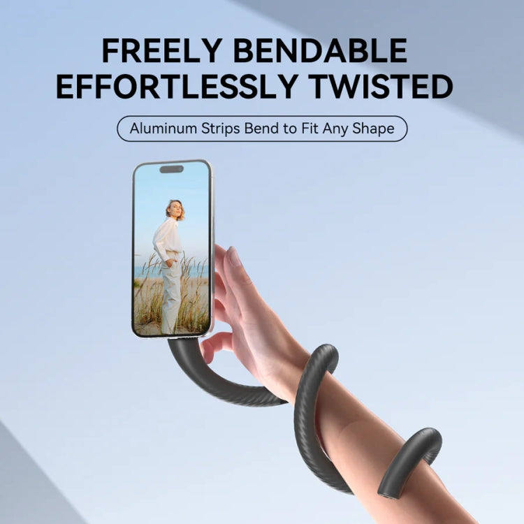 TELESIN P3-FM-01 Flexible Magnetic Fast Disassembly Magsafe Mobile Phone Bracket Sports Camera Entangled Fixed Holder(Black) - Stand by TELESIN | Online Shopping South Africa | PMC TechLife | Buy Now Pay Later Mobicred