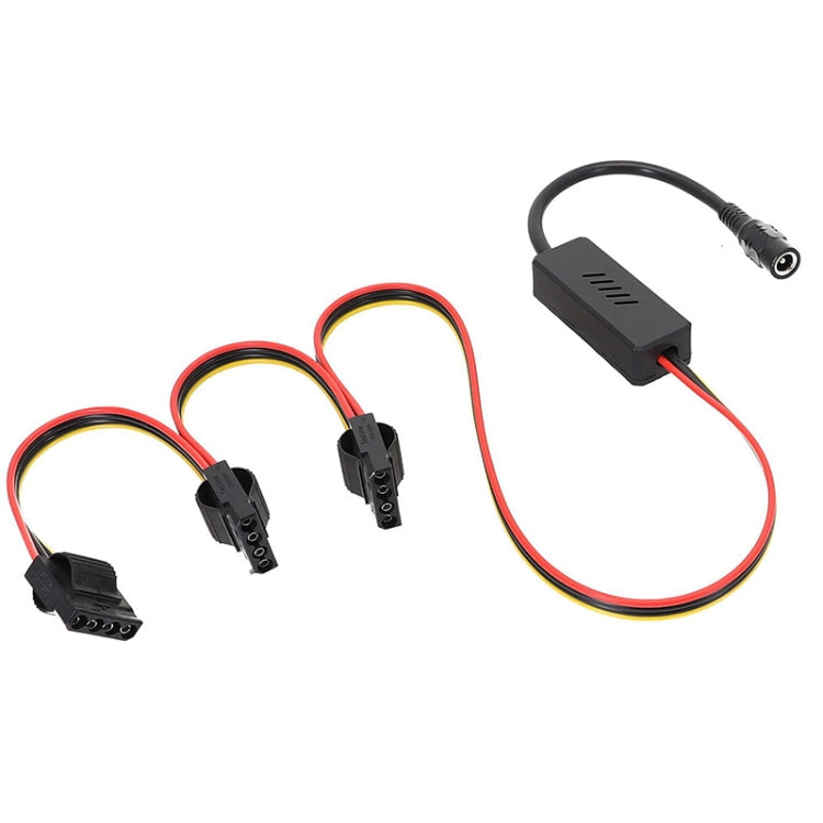Adapter DC 5.5 x 2.5mm To Hard Disk Power Supply Cable, Model: DC To 4Pin One To Three - eSATA & SATA & IDE by PMC TechLife | Online Shopping South Africa | PMC TechLife | Buy Now Pay Later Mobicred