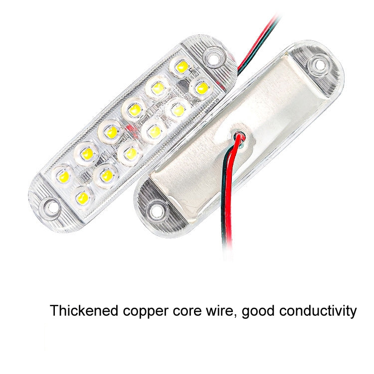 6pcs 12-Bead LED Flashing Warning Lights Motorcycle RV Signal Lights(Green Light) - Clearance Lights by PMC TechLife | Online Shopping South Africa | PMC TechLife | Buy Now Pay Later Mobicred