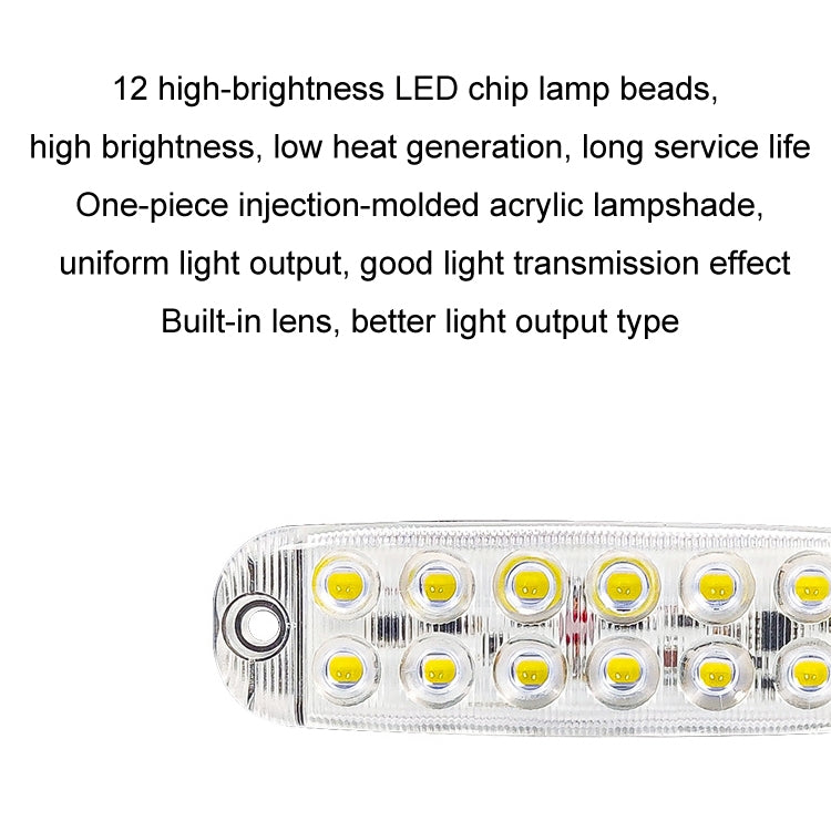6pcs 12-Bead LED Flashing Warning Lights Motorcycle RV Signal Lights(Green Light) - Clearance Lights by PMC TechLife | Online Shopping South Africa | PMC TechLife | Buy Now Pay Later Mobicred